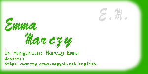 emma marczy business card